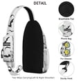 thumbnail image 3 of Sling Backpack,Black Halloween Bats Crossbody Bag with Water Bottle Holder,Waterproof Sling Bag for Men/Women with Chest Phone Holder for Hiking,Travel, 3 of 6
