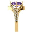 thumbnail image 3 of Solitaire with Accents Engagement Ring for Women - 2.3075ct Simulated Alexandrite in 14K Yellow Gold Promise Ring, 3 of 6