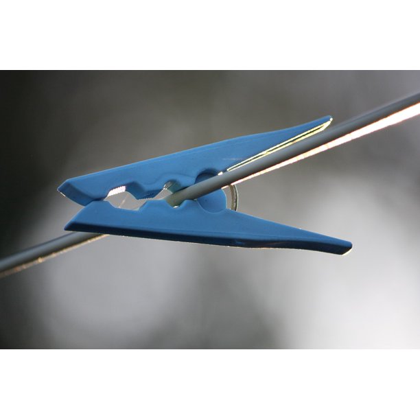 Washing Clothespin Peg Clothespeg Blue Peg Blue20 Inch By 30 Inch Laminated Poster With Bright