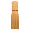 thumbnail image 3 of USSUMA Dresses for Women 2025 Casual Spring Womens Dresses Sleeveless Crew Neck Casual Solid Color Split Maxi Dress Trendy Dresses Loose Skirt Work Up to 65% off Yellow Dress Size-XL, 3 of 4