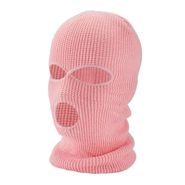 Pasamontañas Zulema gorro de esquí de cara completa de punto para ciclismo al aire libre rosado