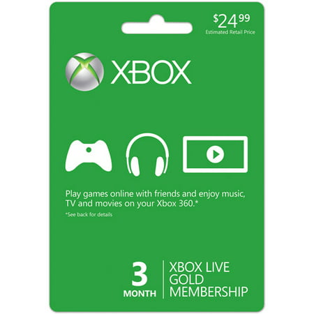 Xbox LIVE 3-Month Gold Card (Xbox 360)