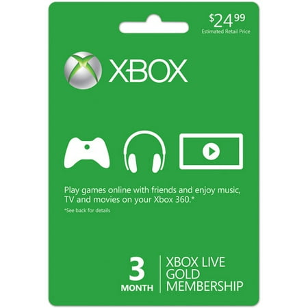 Xbox LIVE 3-Month Gold Card (Xbox 360)