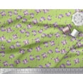 thumbnail image 2 of Soimoi Green Cotton Jersey Fabric Orchid Floral Print Fabric by Yard 58 Inch Wide, 2 of 3