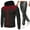 Red, variant on Man Pullover Hoodie SolidTie-Dye Half Cut Half Zip Man Long Sleeve Hoodless Casual Outwear Jackets Henley Shirts S-XXXL (Red,M)