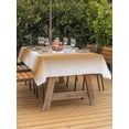 thumbnail image 3 of Outdoor Table Cloth with Umbrella Hole and Zipper,Burnt Orange White Ombre Waterproof Rectangle Tablecloth 60"x102",Modern Abstract Art Farmhouse Gradient Table Cover for Outside Party Patio Picnic, 3 of 8