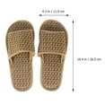 thumbnail image 3 of 1 Pair Summer Creative Weave Slippers Comfortable Bamboo Sandals (Khaki), 3 of 7