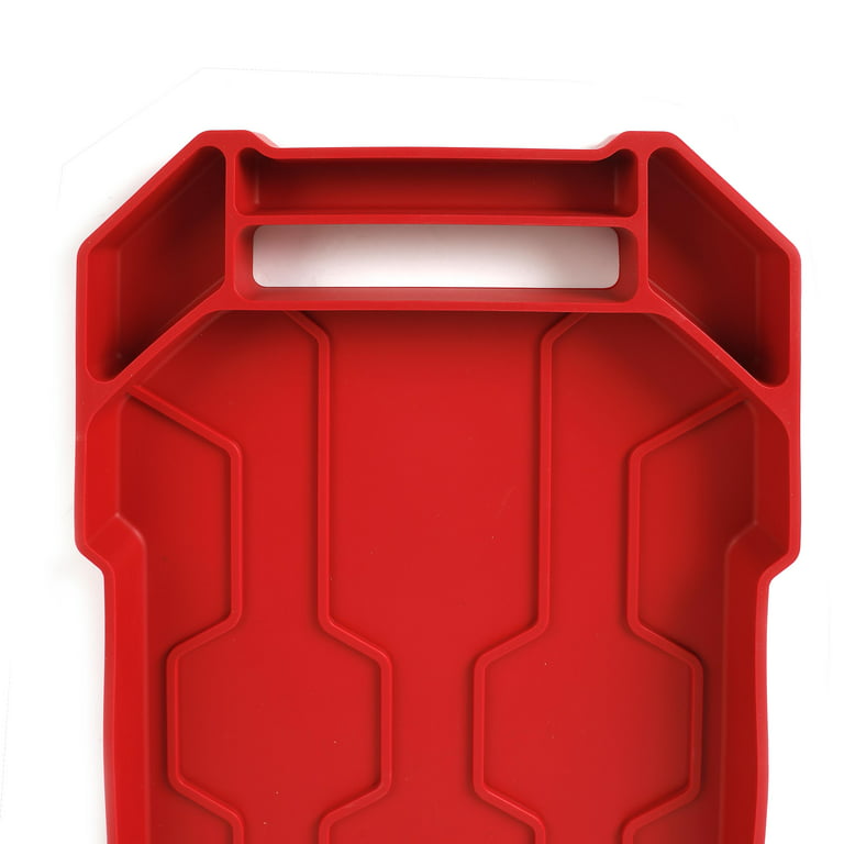 Hyper Tough Silicone Tool Organizer Tray Flexible Automotive - Red - 3 Pieces