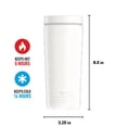 thumbnail image 3 of Thermos 18 oz. Alta Collection Stainless Steel Tumbler - Sleet White, 3 of 9