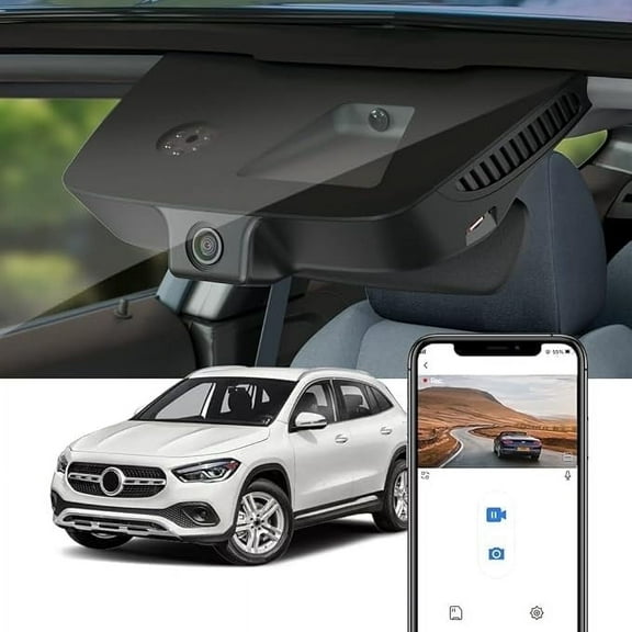 Fitcamx 4K Dash Cam Compatible with Mercedes-Benz GLA 250 2015-2023 H247 X156 (HD2-1168), OEM Style, Built-in WiFi & APP, 64GB Card
