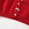 thumbnail image 4 of LIJCC Kids Cardigan Sweater Girls Pearl Knitted Jackets Warm Chunky Long Sleeve Button Down Knit Sweaters Y2K Coquette Going Out Fit Preppy Outerwear Toddler Soft Cotton Jumpers, 4 of 8