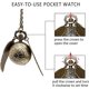 thumbnail image 5 of JM Vintage Retro legendario ángel ala bola voladora colgante collar reloj de bolsillo Steampunk JM, 5 of 5