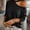 Black, variant on Women's Tops Long Sleeve Under $10 Casual Hollow Out T-Shirt Loose Long Sleeve Off-The-Shoulder Top