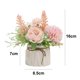 thumbnail image 2 of Ramo de hortensias de simulación, pequeño jarrón de cerámica, mesa de comedor decorativa, fiesta en casa, oficina, 2 of 5