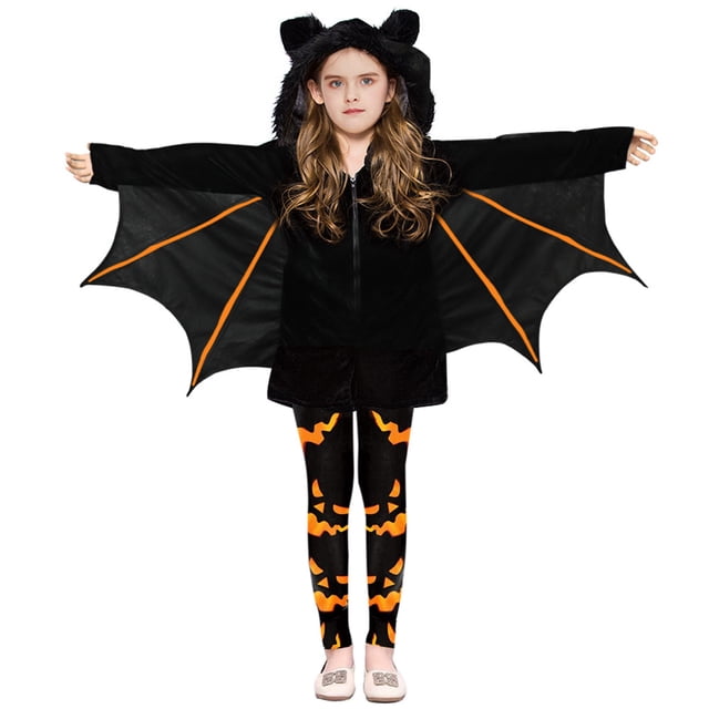 Disfraz de murciélago polar para niño, disfraz de murciélago volador borroso para niño, prenda exterior superior de calabaza + pantalones