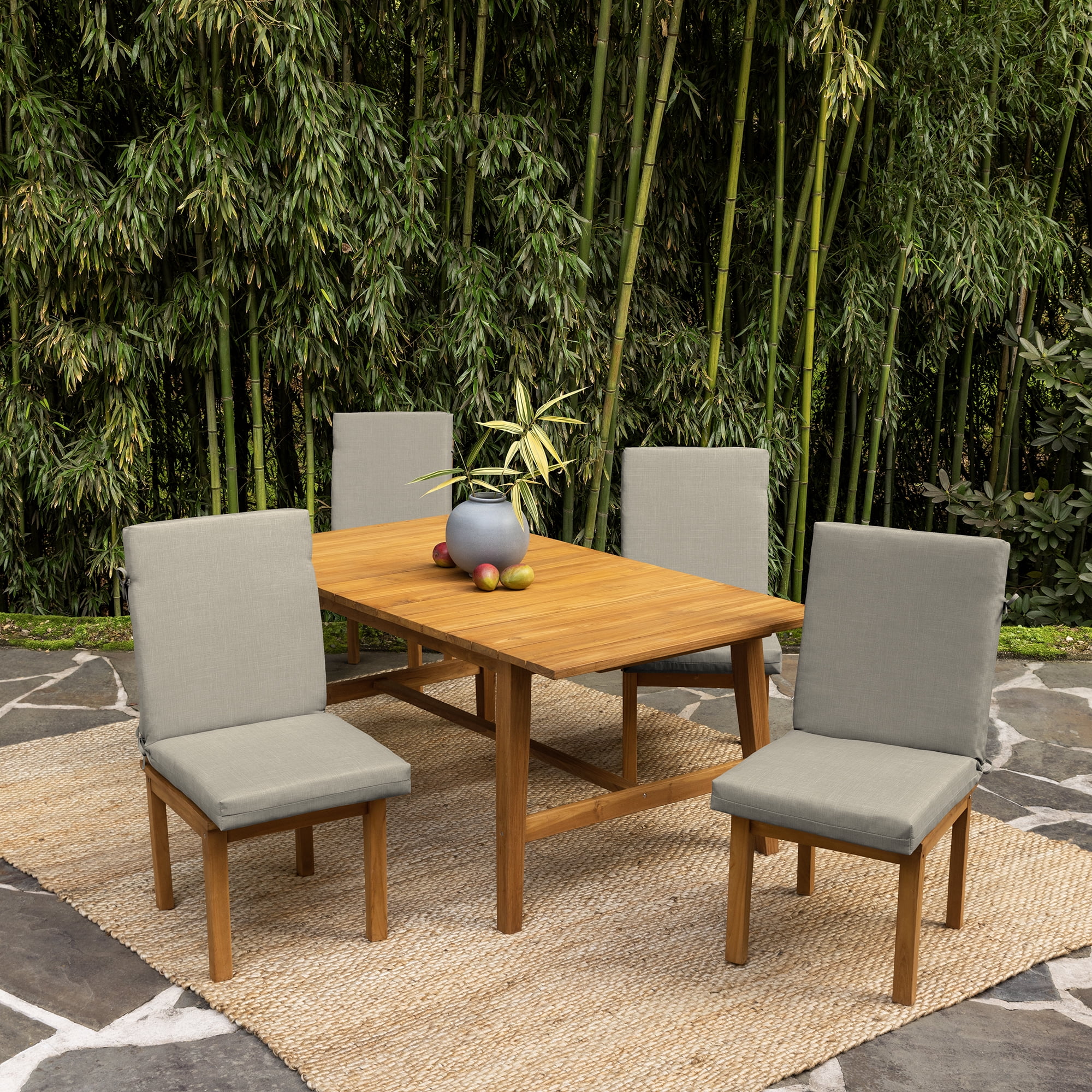 ARDEN earthFIBER Outdoor Patio Dining Chair Cushion, 20x44, Rain-Proof Seat Pad, Fade-Resistant Outdoor Cushion