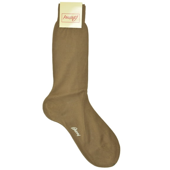 Brioni Men's 100% Cotton Cognac Brown Socks (10)