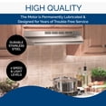 thumbnail image 4 of Broan-Nutone 413604 36 Inch Ductless Under Cabinet Range Hood, Stainless Steel, 4 of 4