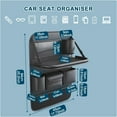 thumbnail image 5 of Car Backseat Organizer with Foldable Table Tray, Premium Leather Car Seat Back Protectors Kick Mats, Toy Storage Box with 10 Inch Touch Screen, Tablet Holder, 5 of 8