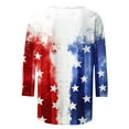 thumbnail image 4 of Placed Recently 4Th of July Shirts for Women 3/4 Sleeve American Flag Shirt Usa Patriotic T-Shirt Stras Striped Summer Fashion Tops Tunic Crew Neck Blouses Cancel Membership +, 4 of 5