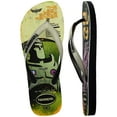 thumbnail image 5 of Havaianas Kids Buzz Lightyear Glow In The Dark Flip Flop Sandals, Black/ Green, Size 13/1 Youth, 5 of 7
