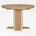 thumbnail image 3 of TREXM 16-inch Middle Leaf Extendable Dining Table for 6, Oval with Double Layer Design (Natural Wood Wash), Ideal for Kitchen & Dining Room, 3 of 26