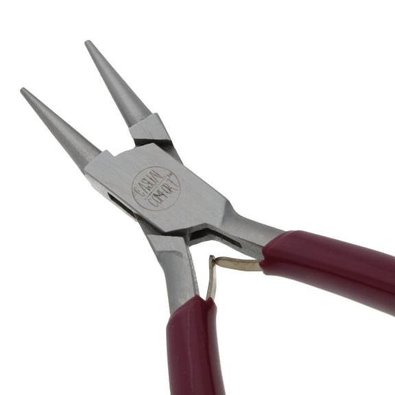 The Beadsmith Round Nose Pliers – 6” Jewelry-Making Tool w/ Polished Steel Head, PVC Grip, & Springs