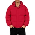 thumbnail image 2 of CharmCyan Men's Oversized Casual Down Jacket With Long Sleeves And Hood Red 3XL, 2 of 2