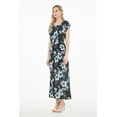 thumbnail image 2 of Robe Longue Simple Hawaïenne pour Femme à Manches Cap Luau S Midnight Bloom, 2 of 5