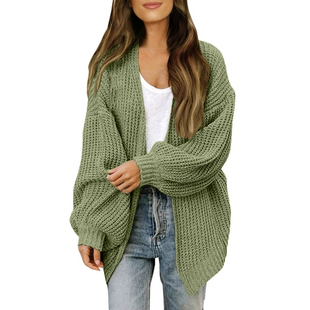 TINZ Cardigan Léger à Manches Longues Ouvert pour Femmes, Tricoté, Léger, avec Capuche