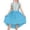 Light Blue Sequin, variant on Sunny Fashion Girls' Sleeveless Chiffon Dress Black And White Zigzag Print High-Low Casual Summer Dresses 6 Years
