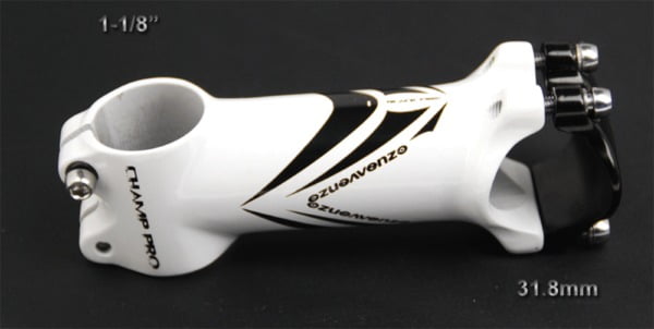 white road bike stem