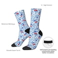 thumbnail image 6 of Honeii Red Cherries Print Adult Socks,Crew Socks,Casual Calf Socks,Daily Wear Socks for Men & Women, Perfect for Sports, Casual and Everyday Use, 6 of 6