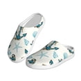 thumbnail image 2 of Lsque Anchors And Shells Pattern Womens Comfort Cotton on Scuff With Memory Foam and Anti-skid Sole Slipper-37/38, 2 of 7