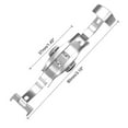 thumbnail image 3 of Push Button Folding Deployment Clasp Solid Steel Buckle for 14mm Leather Watch Strap, Silver Tone, 3 of 5