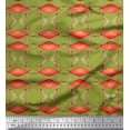 thumbnail image 1 of Soimoi Green Cotton Jersey Fabric Crabs Ocean Printed Craft Fabric by the Yard 58 Inch Wide, 1 of 1