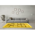 thumbnail image 3 of Ahgly Company Indoor Square Abstract Yellow Contemporary Area Rugs, 4' Square, 3 of 4