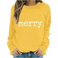 thumbnail image 6 of Craaazy Merry Christmas Shirt for Women Christmas Printed Crewneck Pullover Sweatshirts Funny Xmas Fashion Holiday Tops Gifts for Women, 6 of 6