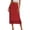 Red, variant on Busydd Women's Skirts Fashion Elegant Lace Midi Skirt Solid Color High Waisted Knee Length Skirts for Women S