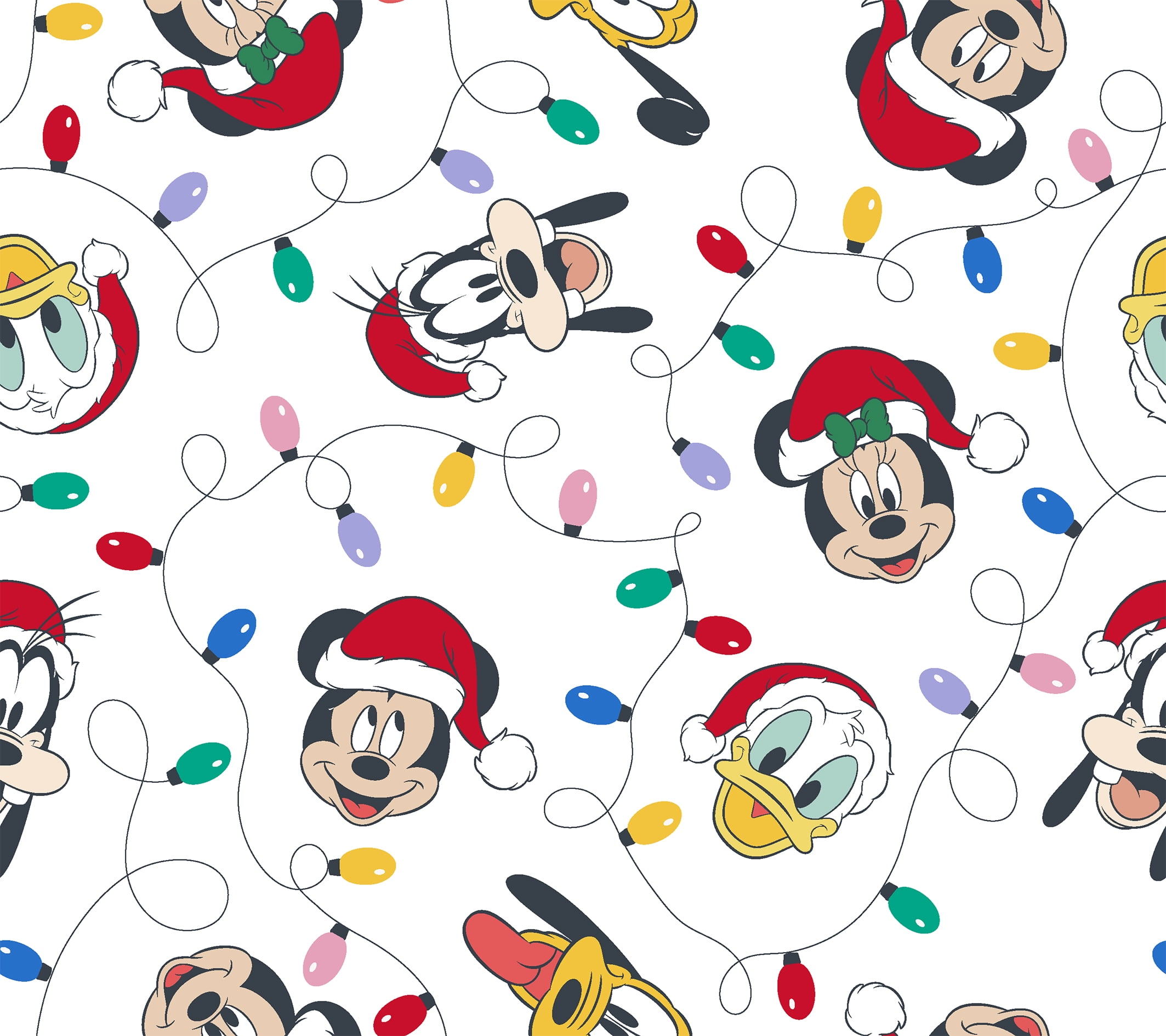 Springs Creative 43" 100% Cotton Graphic Prints Christmas Sewing & Craft Fabric 15 yd By the Bolt, White and Red