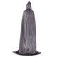 thumbnail image 3 of Wosthever Halloween medieval Wicca Vampire Robe Cape Disfraces Capa de terciopelo con capucha Kits de decoración para fiestas gris SG, 3 of 6