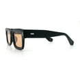 thumbnail image 6 of Hipster Thick Plastic Horn Rim Rectangle Gentleman Fashion Sunglasses Matte Black - Brown, 6 of 8