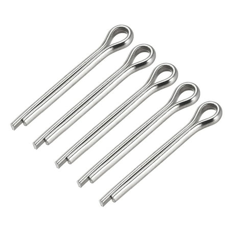 

Split Cotter Pin -5mm x 40mm 304 Stainless Steel 2-Prongs Silver Tone 5Pcs
