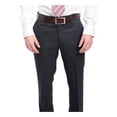 thumbnail image 4 of Napoli Slim Fit Navy Blue Check Half Canvassed Tallia Delfino Wool Suit, 4 of 6