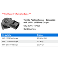 thumbnail image 2 of Throttle Position Sensor - Compatible with 2001 - 2008 Ford Escape 2002 2003 2004 2005 2006 2007, 2 of 2