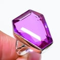 thumbnail image 2 of Pink Amethyst Handmade 925 Sterling Silver Jewelry Ring Size 8, 2 of 2