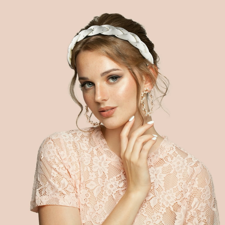 Unique Bargains Thick Braided Headbands Non-slip Fashion 