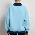 thumbnail image 6 of POROPL Sweatshirts for Women,Oversized Mock Neck Pullover Sweatshirt Casual Long Sleeve Fleece Top, 6 of 7