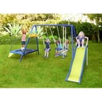 sportspower live oak metal swing and slide set walmart com flexible flyer allpurpose ground anchors
