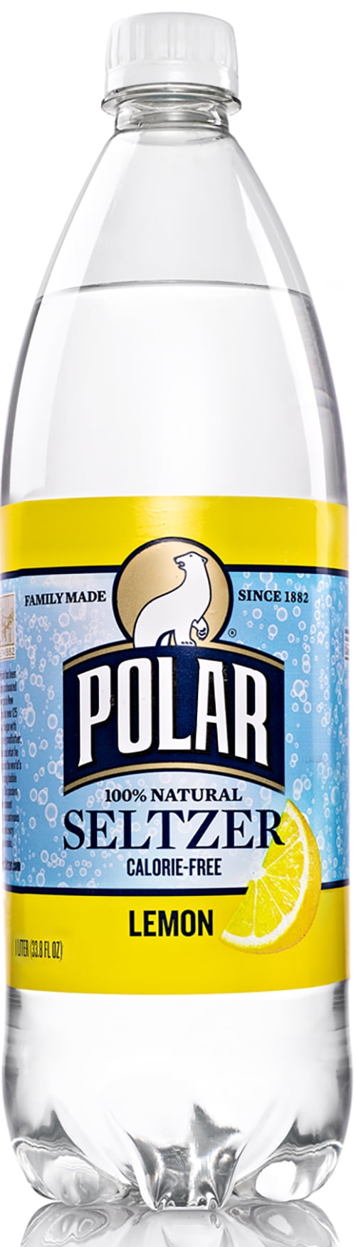 Buy Polar 100 Natural Lemon Seltzer Water, 33.8 Fl Oz, Bottle Online